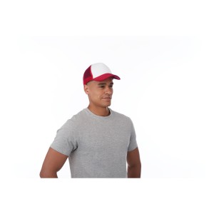 Trucker 5 panel cap, Red,White (Hats)