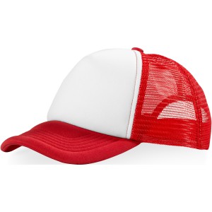 Trucker 5 panel cap, Red,White (Hats)