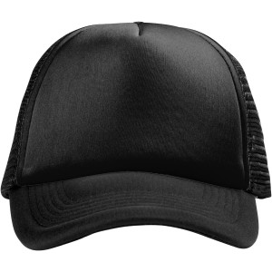Trucker 5 panel cap, solid black (Hats)