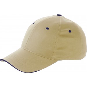 Cotton twill cap Chris, khaki