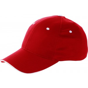 Cotton twill cap Chris, red