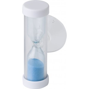 Glass hourglass Mia, light blue