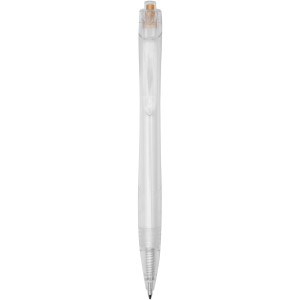 Honhua recycled PET ballpoint pen, Orange, Transparent clear (Plastic pen)