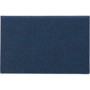 Horizontal, curved business card holder, blue (Card holders)