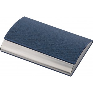 Horizontal, curved business card holder, blue (Card holders)