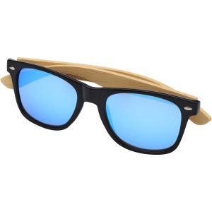 Hue sunglasses with bamboo temples, Blue, Natural (Sunglasses)