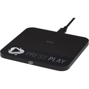 Hybrid 15W premium wireless charging pad, Solid black (Powerbanks)