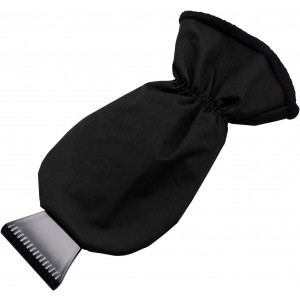 ABS ice scraper and polyester glove Ashton, black (Car accesories)