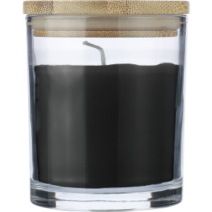 Glass candle Riven, black