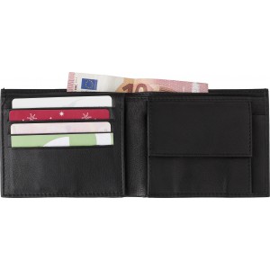Split leather wallet Yvonne, black (Wallets)