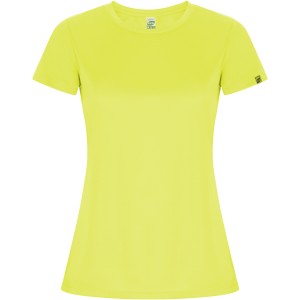 Imola short sleeve women's sports t-shirt, Fluor Yellow (T-shirt, mixed fiber, synthetic)