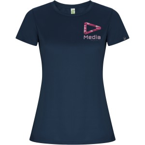 Imola short sleeve women's sports t-shirt, Navy Blue (T-shirt, mixed fiber, synthetic)