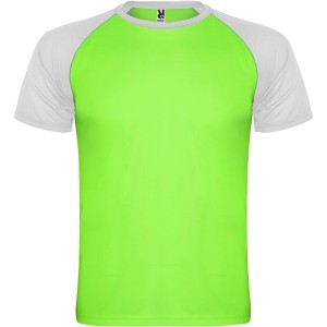 Indianapolis short sleeve kids sports t-shirt, Fluor Green, White (T-shirt, mixed fiber, synthetic)