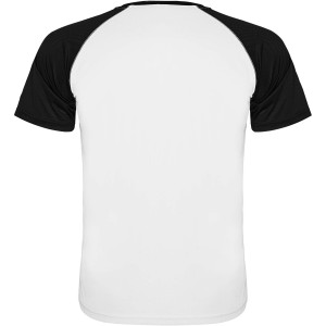 Indianapolis short sleeve kids sports t-shirt, White, Solid black (T-shirt, mixed fiber, synthetic)