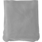 Inflatable velour travel cushion, light grey (9651-27)