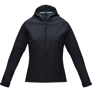 Coltan women's GRS recycled softshell jacket, Solid black (Jackets)
