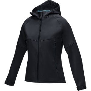 Coltan women's GRS recycled softshell jacket, Solid black (Jackets)