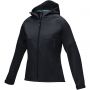 Coltan women's GRS recycled softshell jacket, Solid black