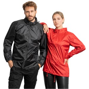 Escocia unisex lightweight rain jacket, Solid black (Jackets)