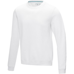 Jasper men's GOTS organic GRS recycled crewneck sweater, White (Pullovers)