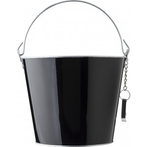 Iron and aluminium ice bucket Corey, black