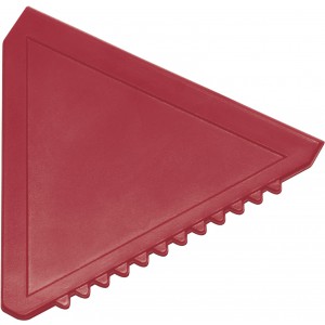 Triangular plastic ice scraper, red