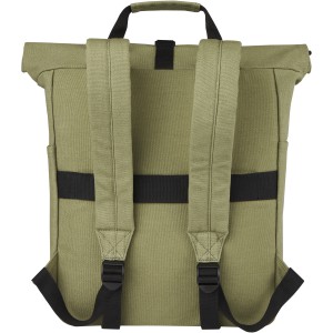 Joey 15? GRS recycled canvas rolltop laptop backpack 15L, Olive (Backpacks)