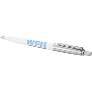 Jotter ballpoint pen, White,Silver (Metallic pen)