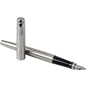 Jotter stainless steel fountain pen, Silver (Metallic pen)