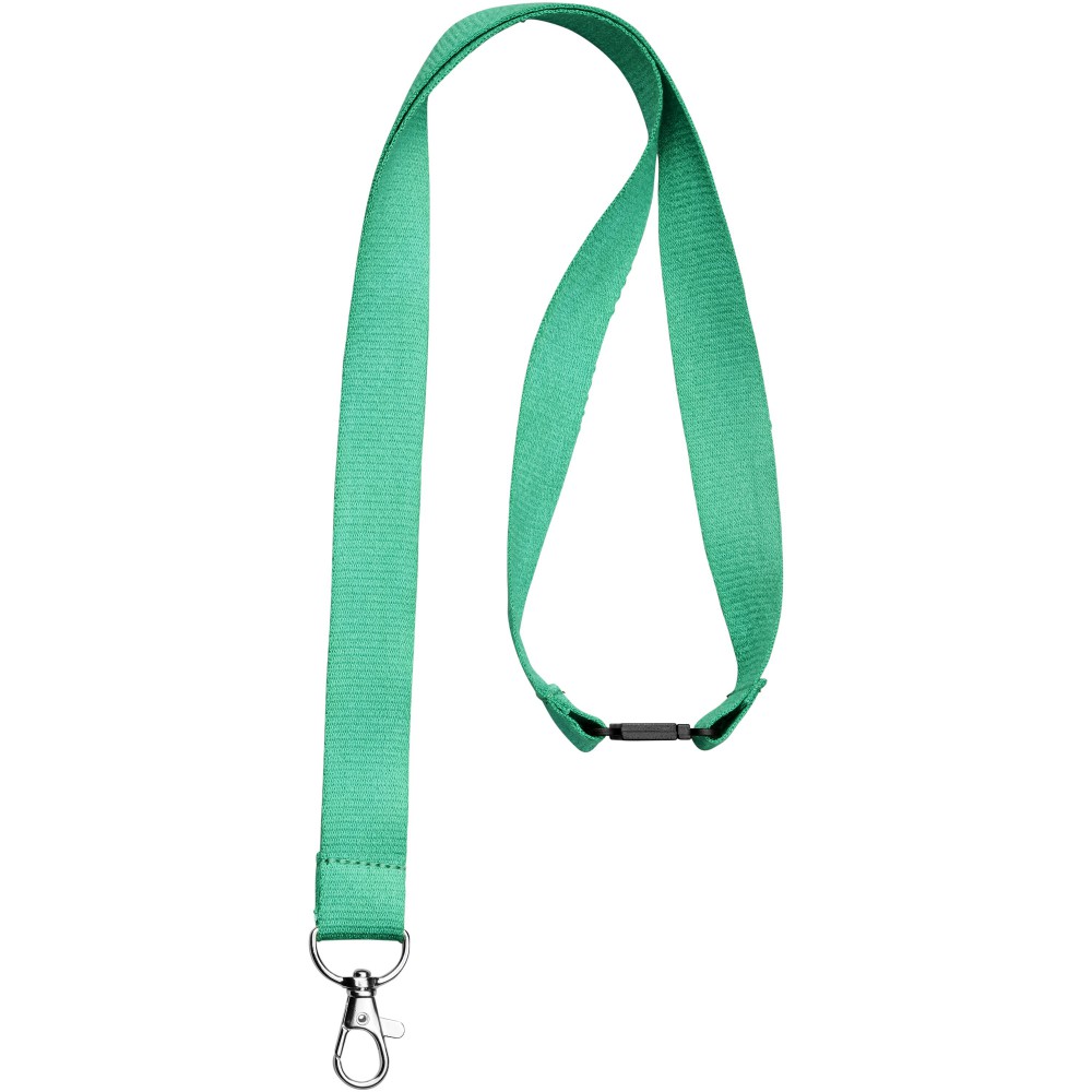Printed Julian bamboo lanyard with safety clip, Green (Lanyard, armband, badge holder)