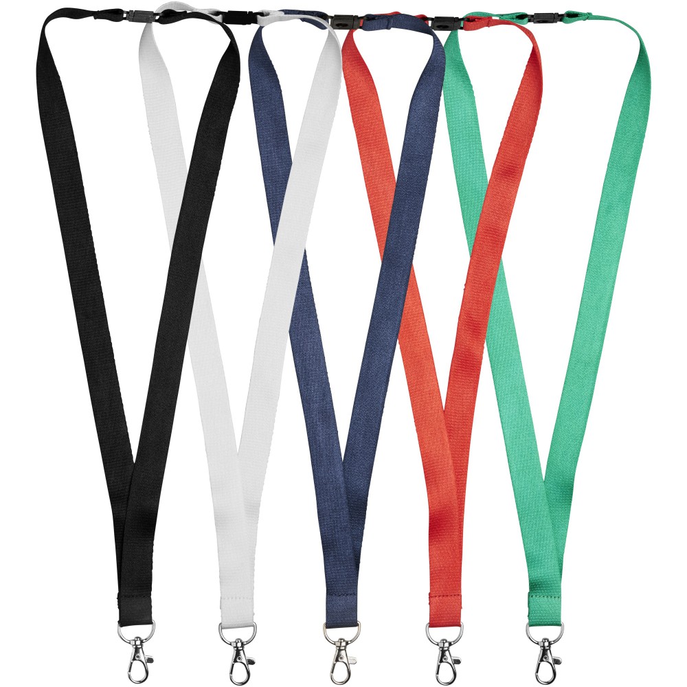 Printed Julian bamboo lanyard with safety clip, Green (Lanyard, armband