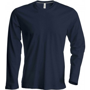 MEN'S LONG-SLEEVED CREW NECK T-SHIRT, Dark Grey