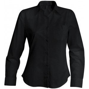 JESSICA - LADIES' LONG-SLEEVED SHIRT, Black