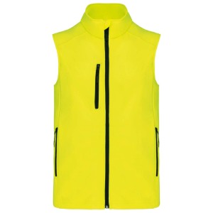 MEN'S SOFTSHELL BODYWARMER, Fluorescent Yellow