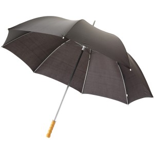 Karl 30" golf umbrella with wooden handle, solid black
