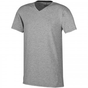 Kawartha short sleeve men's organic t-shirt, Grey melange (T-shirt, 90-100% cotton)