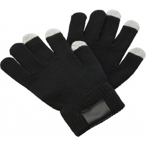 Polyester gloves Elena, black