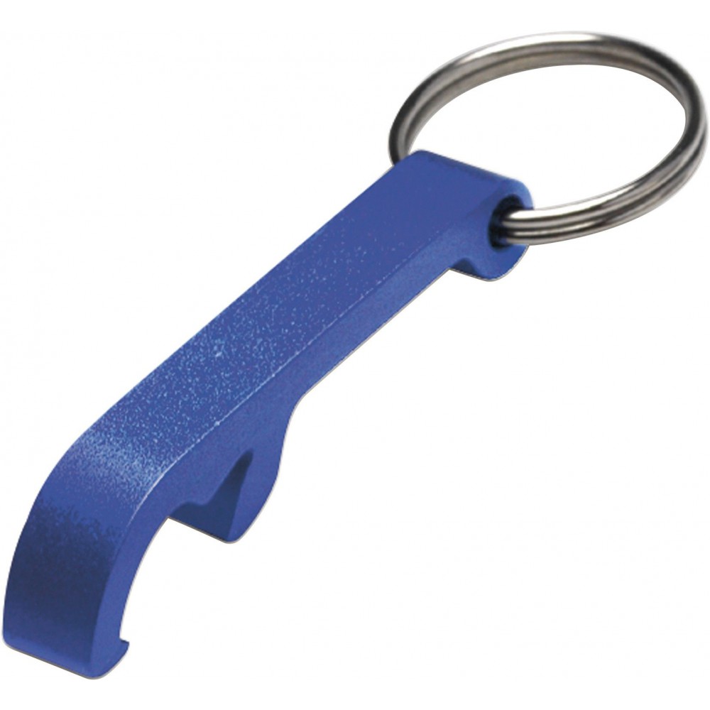 Printed Key holder and bottle opener, blue (Keychains)