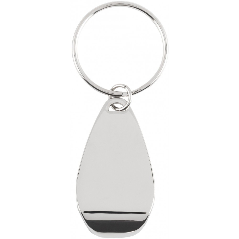 Printed Key holder with bottle opener, silver (Keychains)