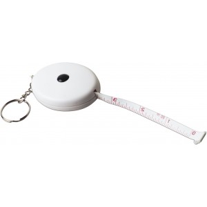 ABS key holder tape measure Lorena, white (Keychains)