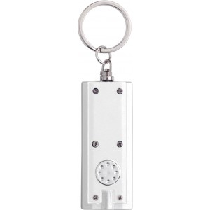 ABS key holder with LED, White (Keychains)