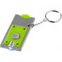 Allegro LED keychain light with coin holder, Lime,Silver
