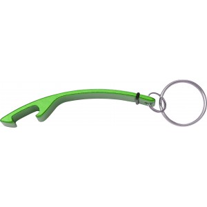 Aluminium 2-in-1 key holder Amani, green (Keychains)