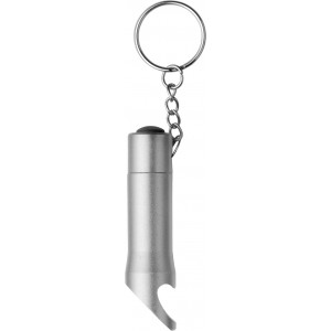 Aluminium 2-in-1 key holder Carla, silver (Keychains)