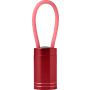 Aluminium torch with 6 LED bulbs, red