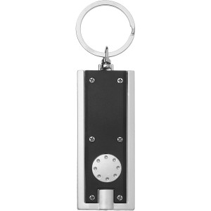 Castor LED keychain light, solid black,Silver (Keychains)