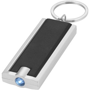 Castor LED keychain light, solid black,Silver (Keychains)