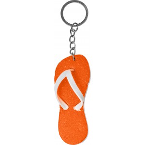 Flip-flop key holder, orange (Keychains)