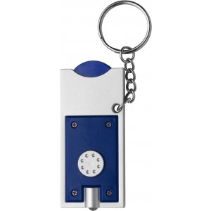 PS key holder with coin Madeleine, blue (Keychains)