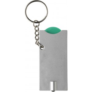 PS key holder with coin Madeleine, light green (Keychains)